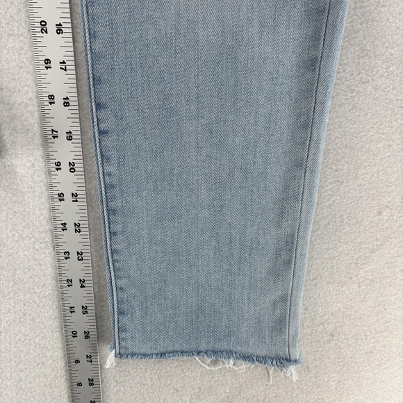 LuLaRoe With Love Straight Leg Jeans Womens 28 Ankle Raw Hem Stretch Denim Pants - Picture 8 of 13